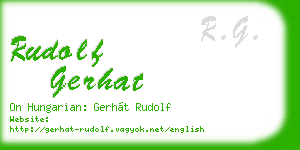 rudolf gerhat business card